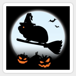 Halloween Guinea Pig Witch Sticker